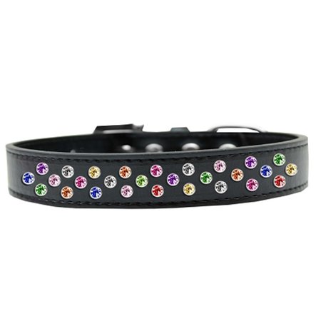 MIRAGE PET PRODUCTS Sprinkles Dog CollarConfetti CrystalsBlack Size 16 615-26 BK-16